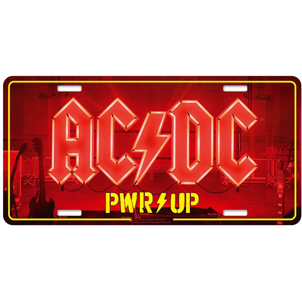 AC/DC - Pwr Up Metalen wandbord - Rood